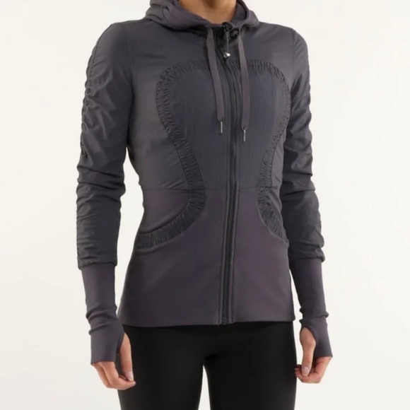 lululemon athletica Jackets & Blazers - Lululemon Dance Studio Jacket Gray Reversible- size 10 - EUC